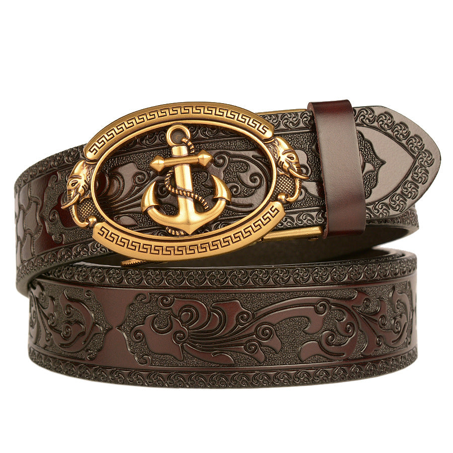 Ceinture de loisirs d'ancre personnalisée par boucle automatique de mode