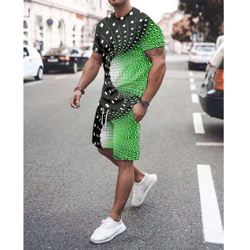 Striped Multicolor Two-Piece Suit