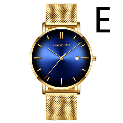 Men's Simple Color Steel Gradient Quartz Watch