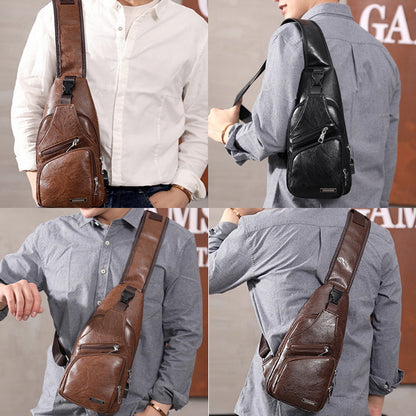 Men USB Charging Shoulder Bag