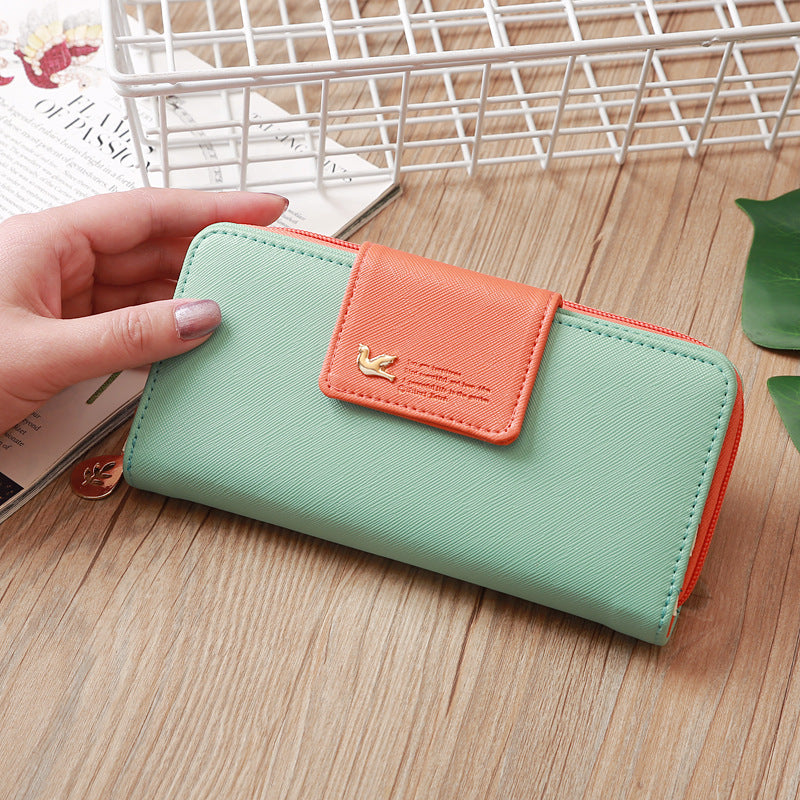 Portefeuille long pour femme à deux volets Flying Bird