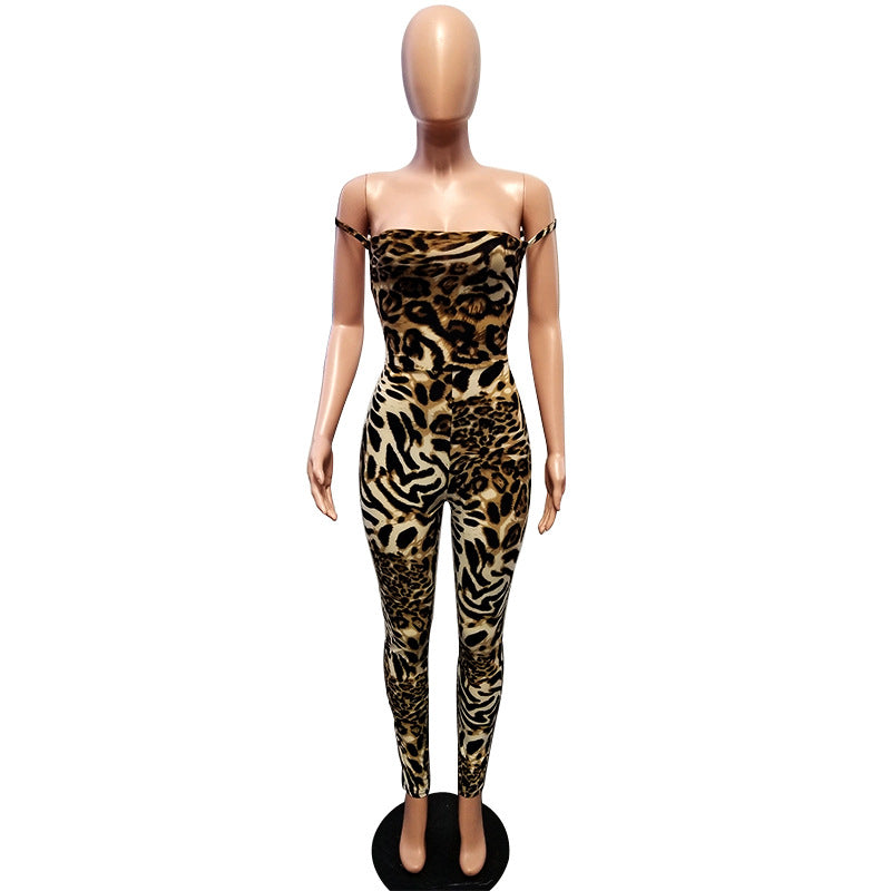 Leopard print jumpsuit