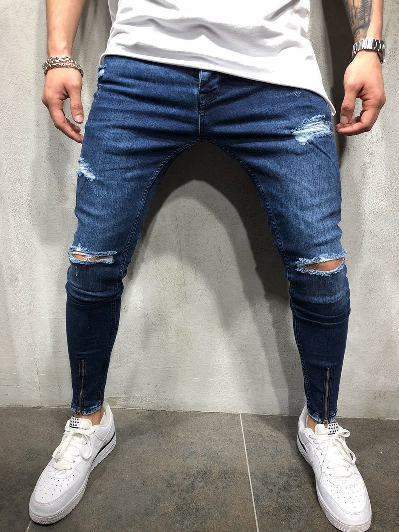 Jeans rasgados de hombre