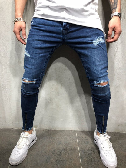 Jeans rasgados de hombre