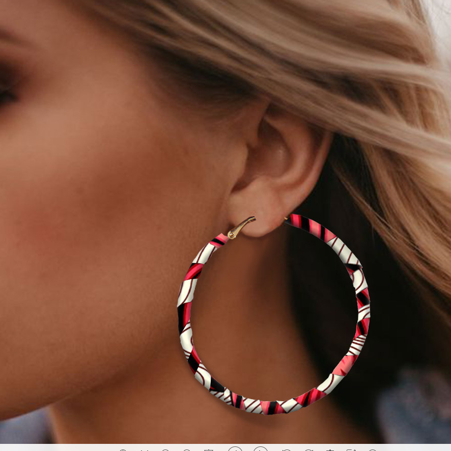 Tie-Dye Print Earring