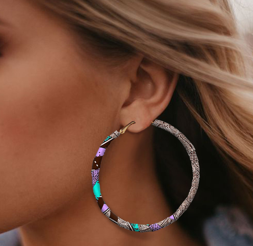 Tie-Dye Print Earring