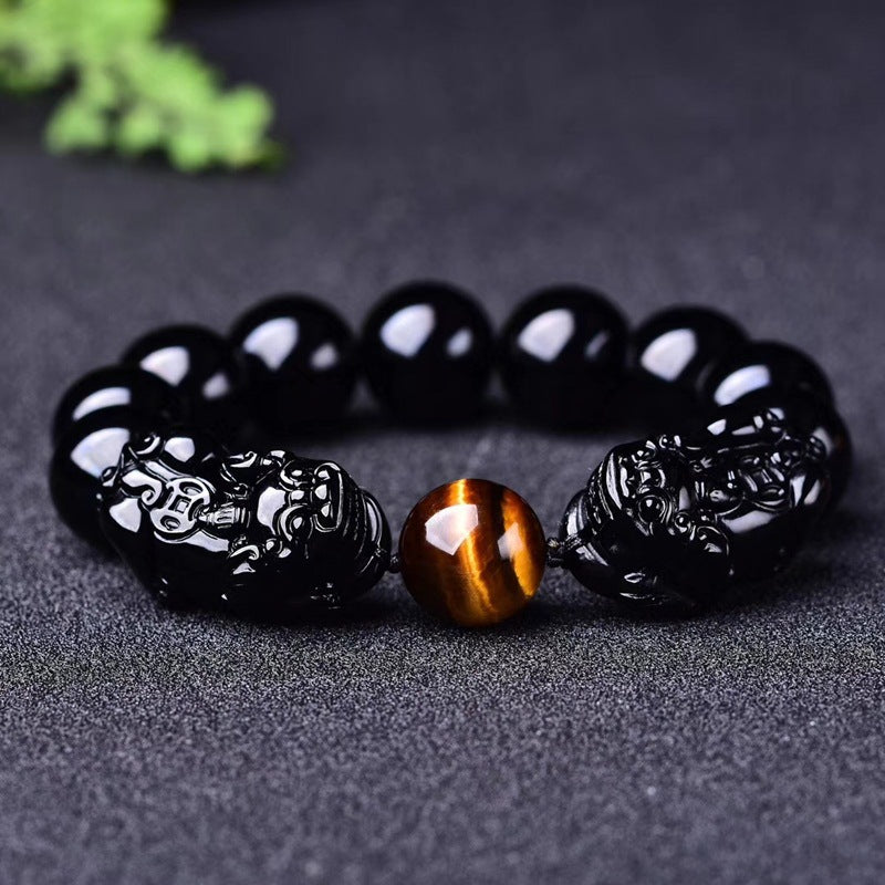 Obsidian Pixiu Bracelet