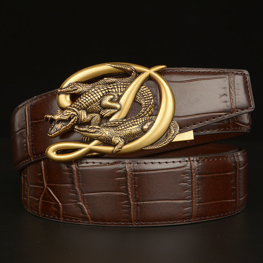 Ceinture Homme Boucle Crocodile