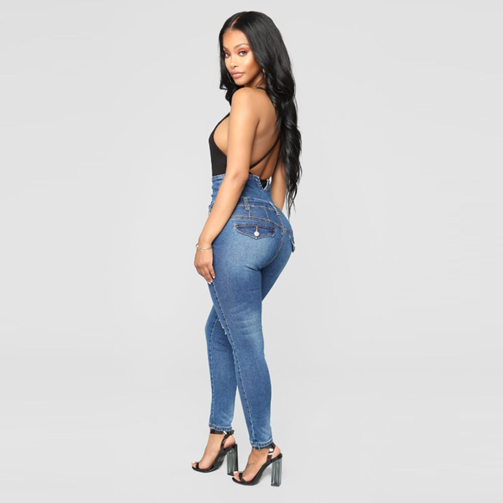 High Stretch Waist Denim Plus Size  Jeans