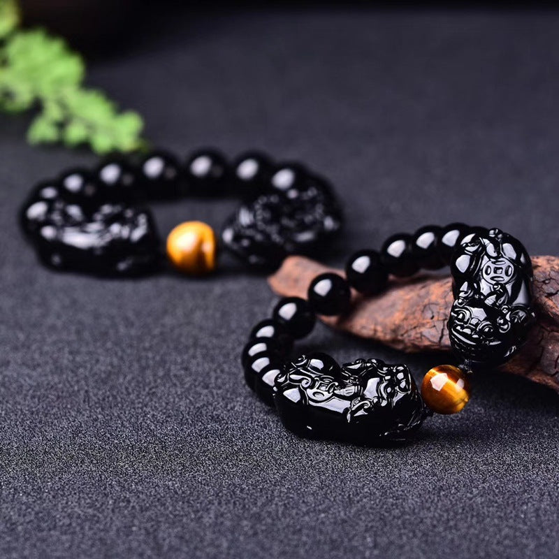 Obsidian Pixiu Bracelet