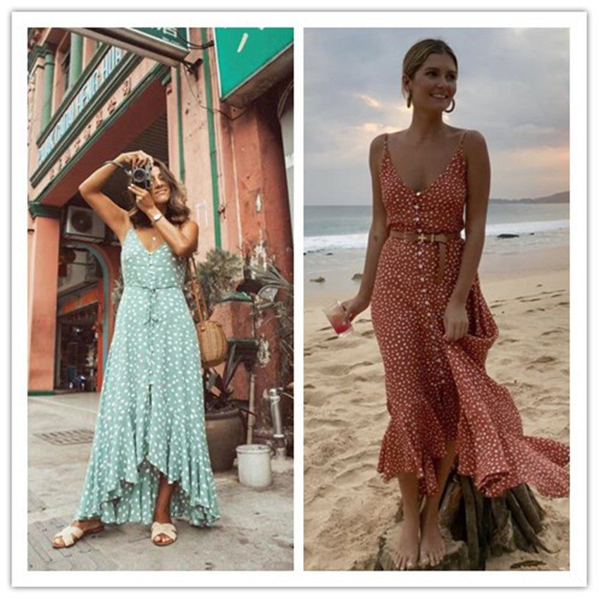 Vestido con volantes de lunares