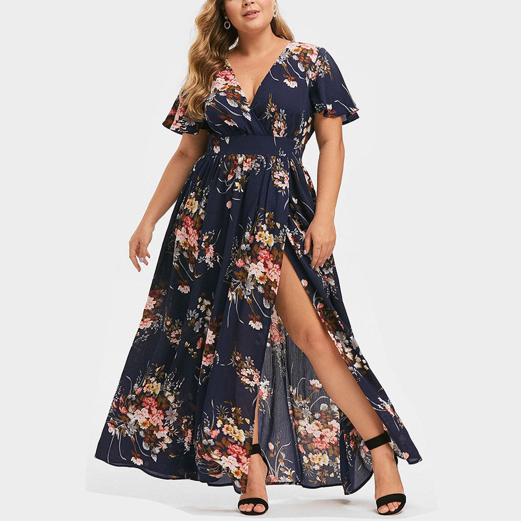 Robe à imprimé floral pour femmes 