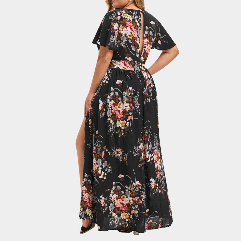 Robe à imprimé floral pour femmes 