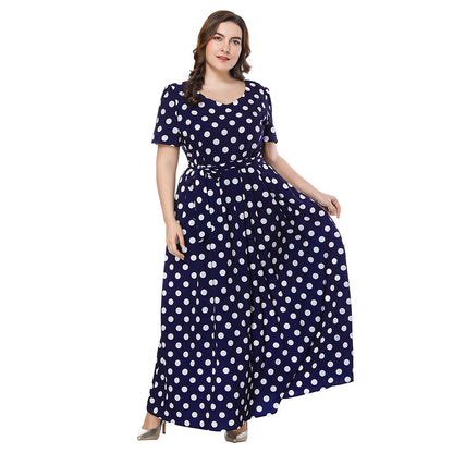 Robe à pois pour femme