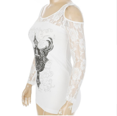 Women T-shirts Cold Shoulder