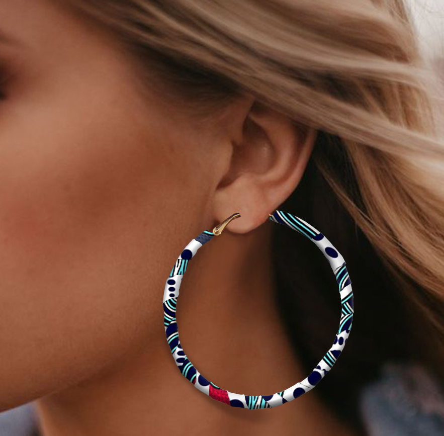 Tie-Dye Print Earring