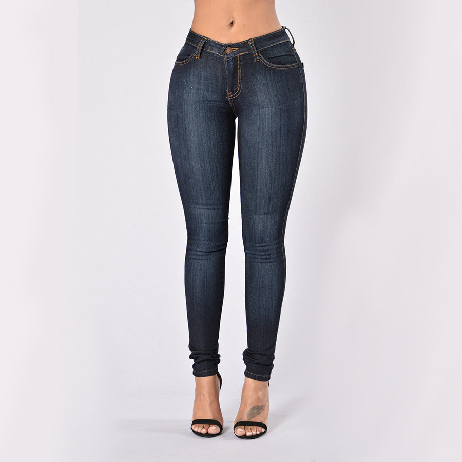 Fashion High Waist Stretch Slim Denim Pants