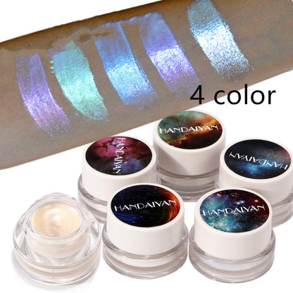 5 colores Aurora camaleón resaltador 3D brillo sombra de ojos bronceador crema de contorno Arco Iris resaltando cosméticos de belleza