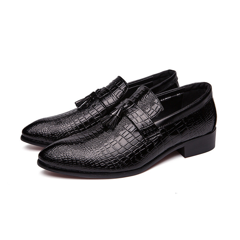 Men Crocodile Pattern Leather Shoes