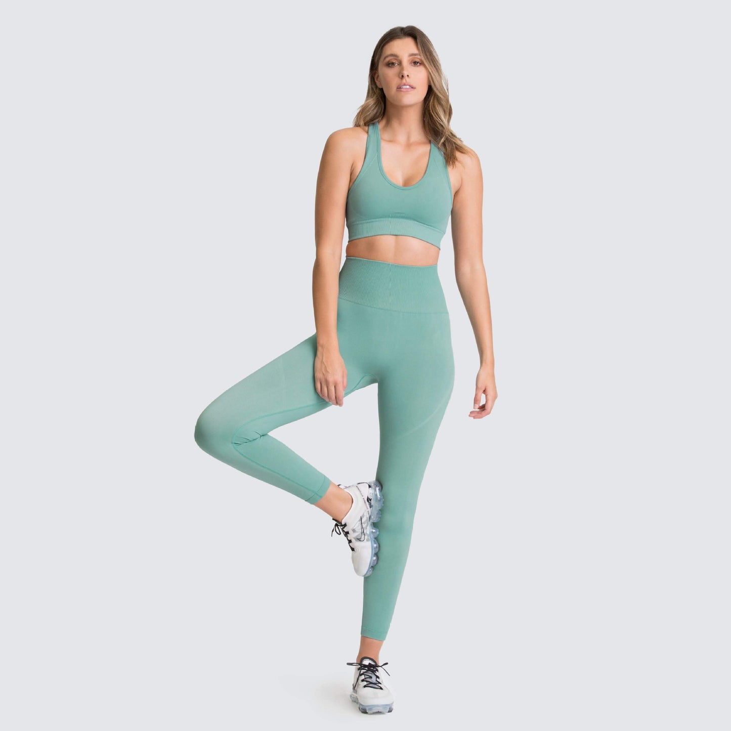 Ensemble de gymnastique sans couture Nylon Femme Sportswear