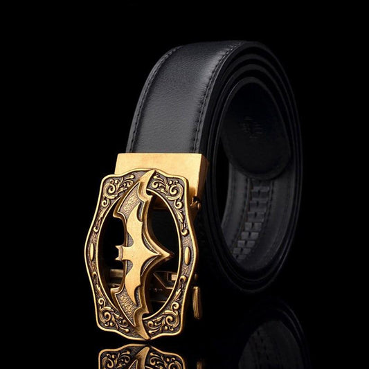 Men's Casual Bat Buckle Antique Automatic Buckle Belt