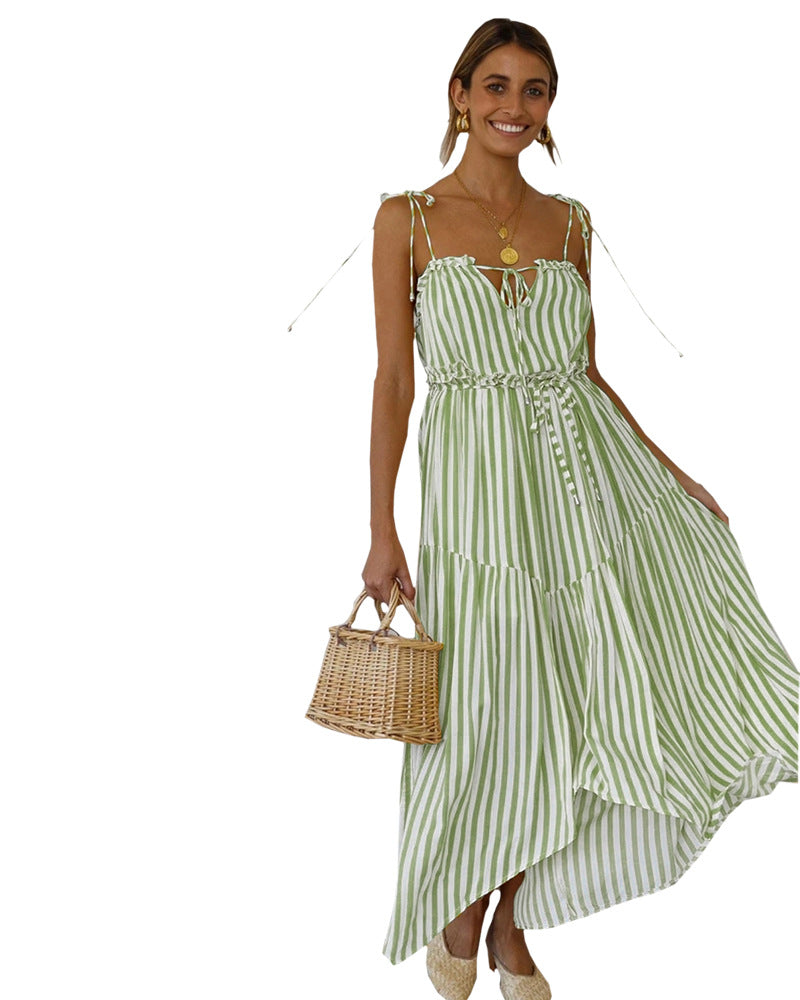 Striped Irregular Dress