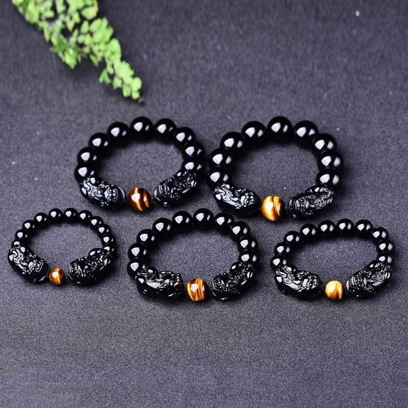Obsidian Pixiu Bracelet