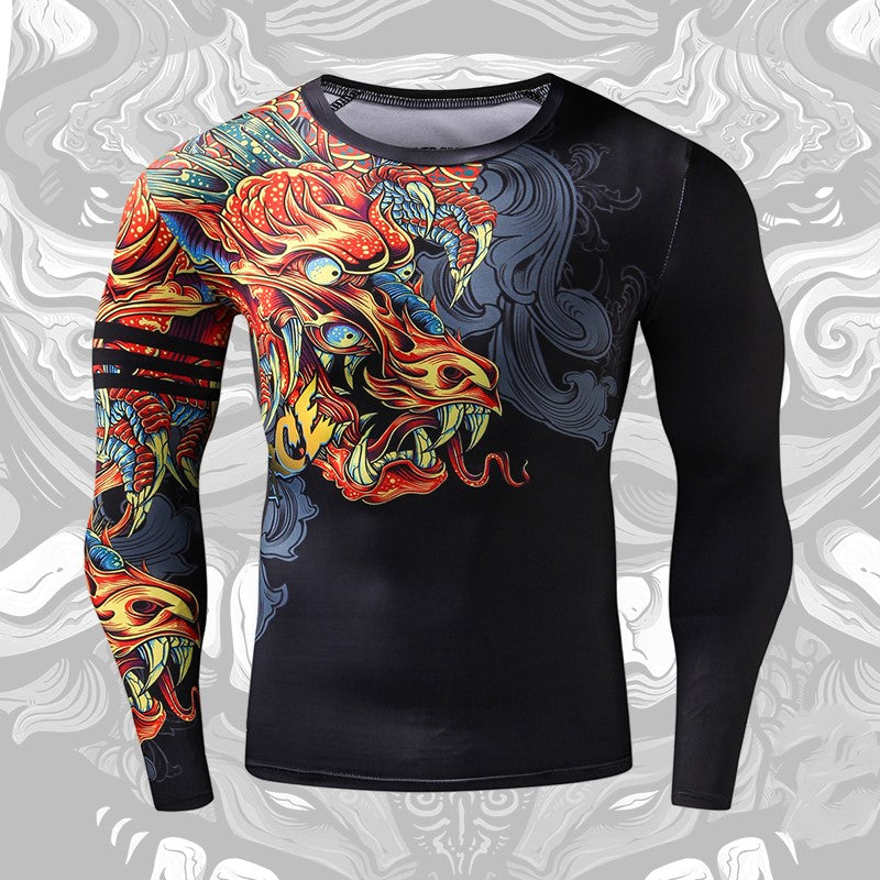Flaming Dragon JJB Rash Guard