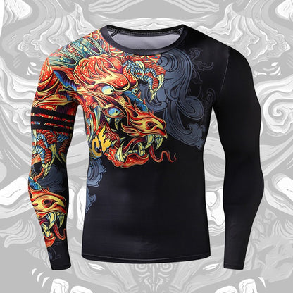 Dragón llameante BJJ Rash Guard