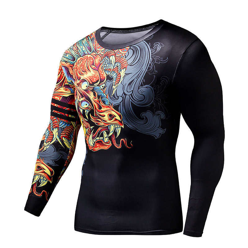Flaming Dragon JJB Rash Guard