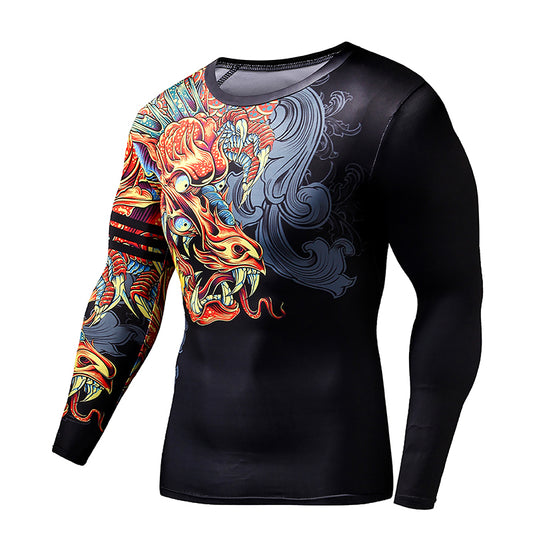 Dragón llameante BJJ Rash Guard