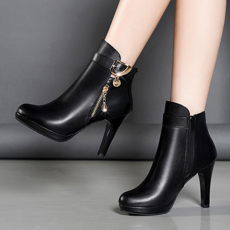 Womens Autumn  Leather Boots