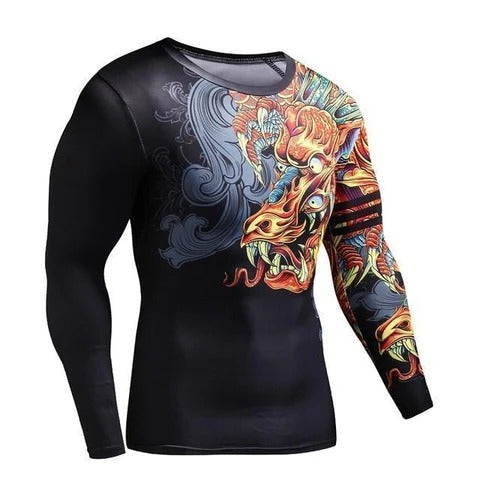 Flaming Dragon JJB Rash Guard