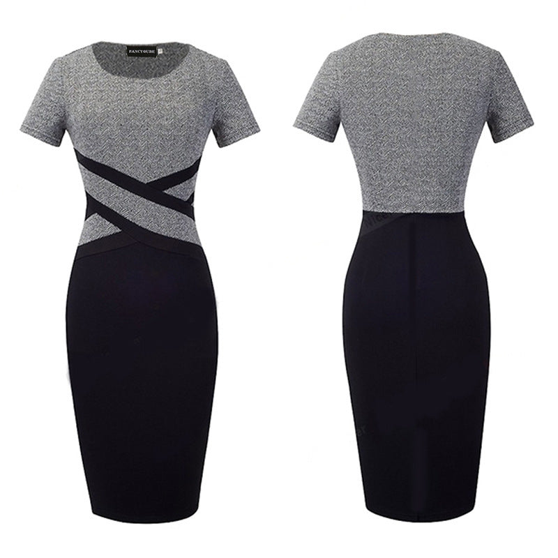 Robe rayée de jupe de hanche de sac professionnel