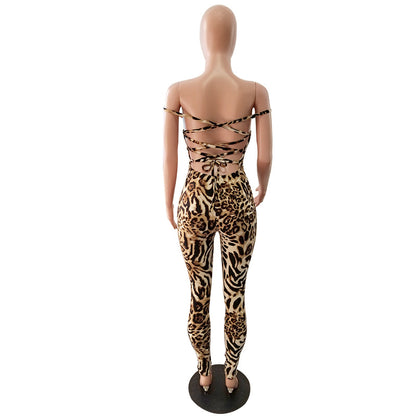 Leopard print jumpsuit