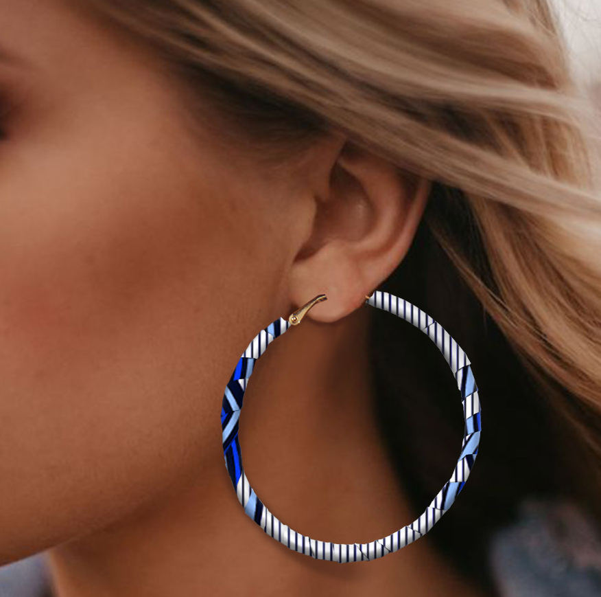 Tie-Dye Print Earring
