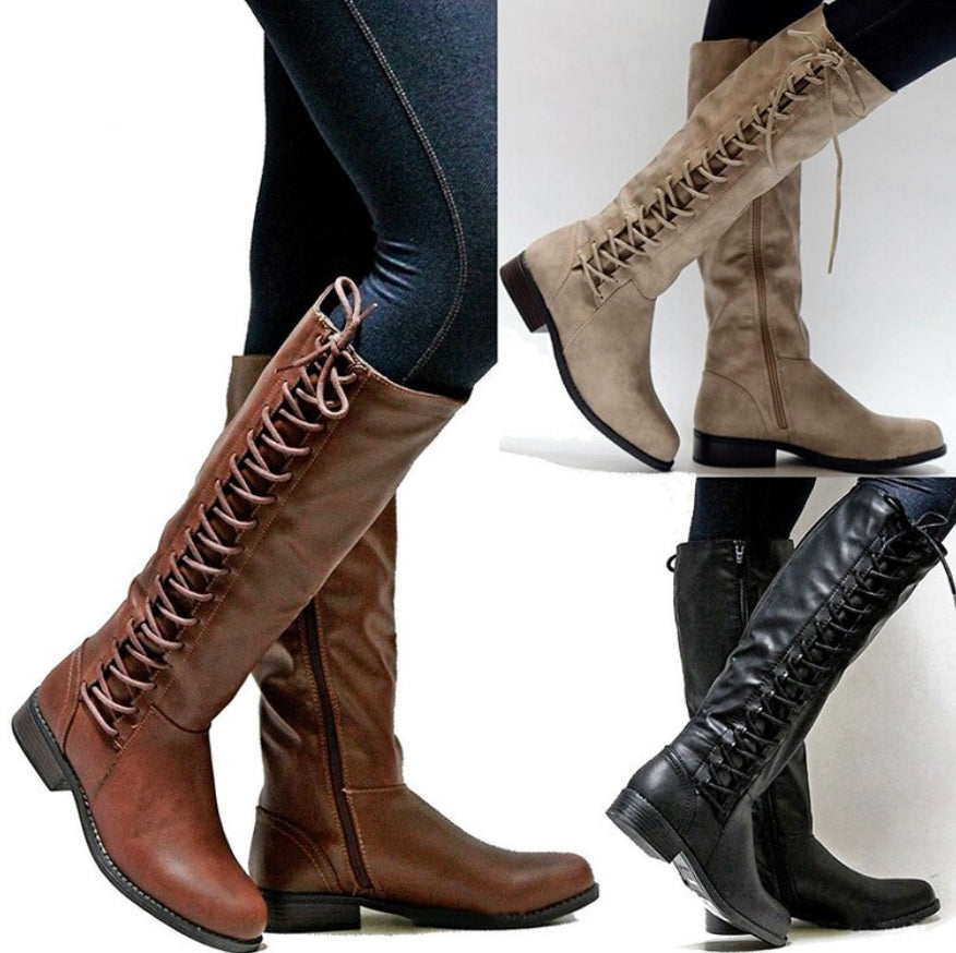 Botas de mujer con cordones