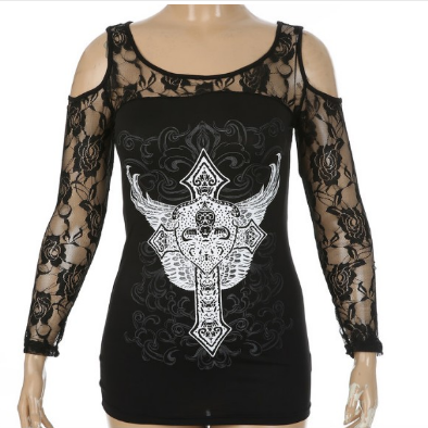 Women T-shirts Cold Shoulder