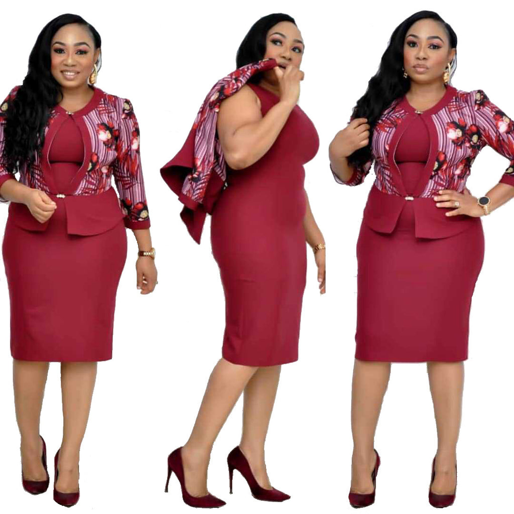 Women's Plus Size Explosive Two-Piece Dress