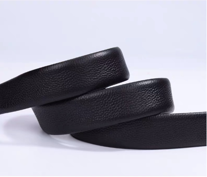 Ceinture en Cuir pour Hommes Couche Supérieure en Cuir de Vachette Boucle Automatique