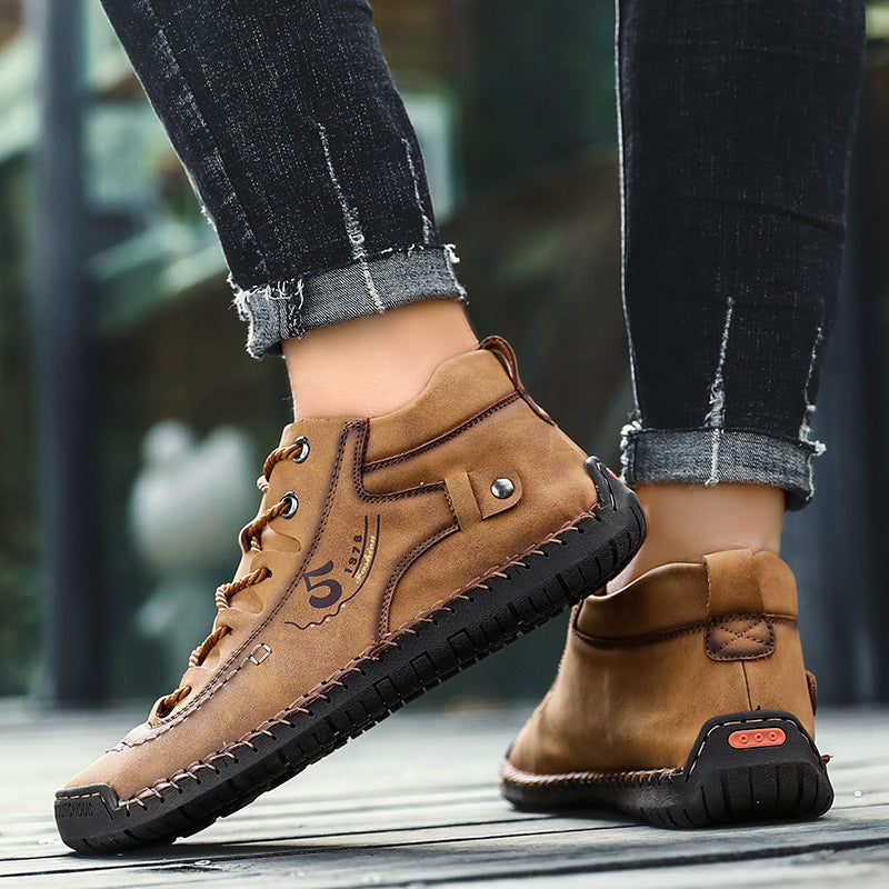 Chaussures d'outillage basses décontractées cousues à la main