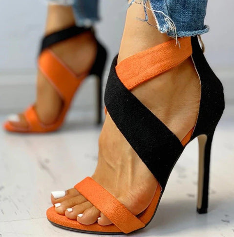 Sandalias a juego de colores de moda para mujer