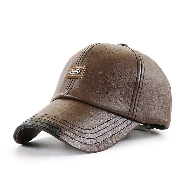Gorra de béisbol de cuero para hombre