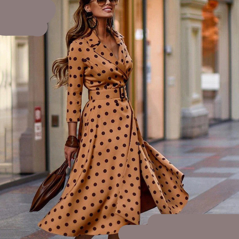 Women's Fashion Casual Polka Dot Dress