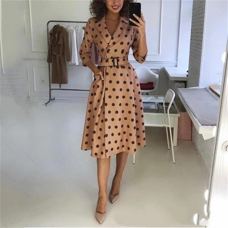 Women's Fashion Casual Polka Dot Dress