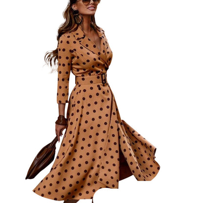 Women's Fashion Casual Polka Dot Dress