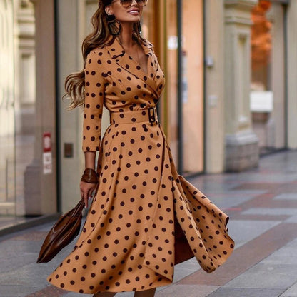 Women's Fashion Casual Polka Dot Dress