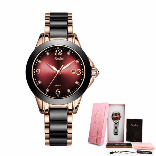 Women Fashion Luxury Ceramic Analog Watch