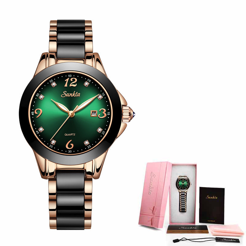 Women Fashion Luxury Ceramic Analog Watch