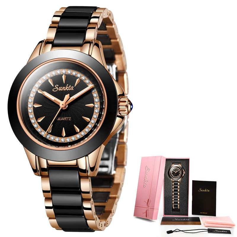 Women Fashion Luxury Ceramic Analog Watch